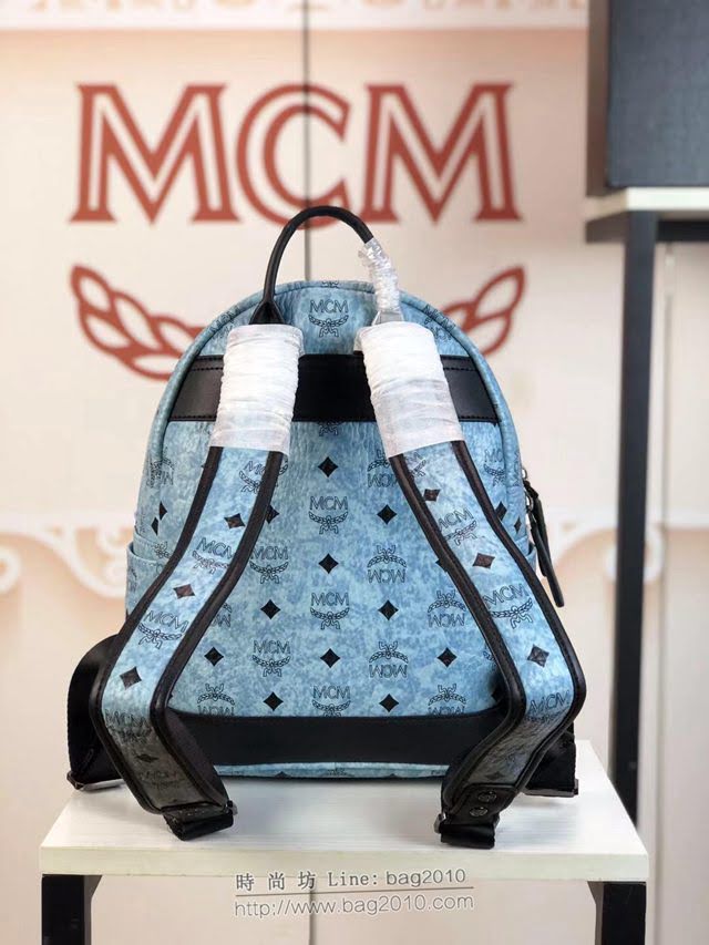 MCM雙肩包 原單 5722 新版子母包 前面袋子可拆卸 搭配長肩帶 兩用款 菱形釘 MCM女背包  mdmc1319